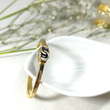 Bracelet Jonc Doré Élégance – Détail Émaillé Noir