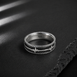 Bague Homme Argent 925 Battement Élégance Moderne