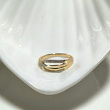 Bague Xuping Dorée Élégance Cristal – Design Moderne & Raffiné