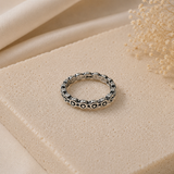 Bague Anneau Vintage en Acier Inoxydable – Style Minimaliste Chic
