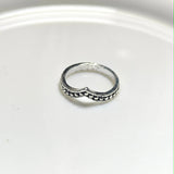 Bague Minimaliste Vague en Acier Inoxydable