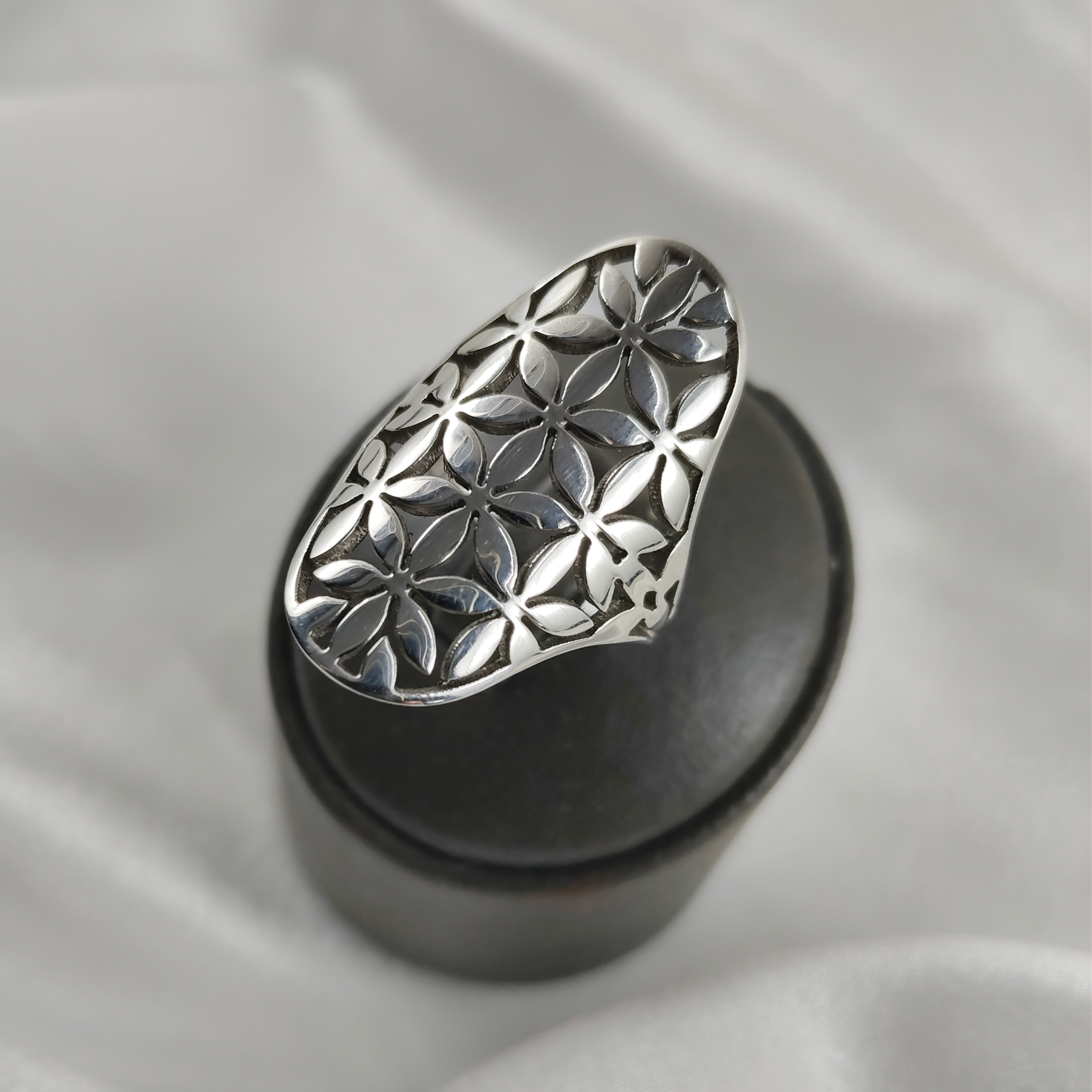 Bague Fleur de Vie – Élégance et Symbolisme Acier inoxydable