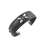 Bracelet rigide en acier Inoxydable et cuir