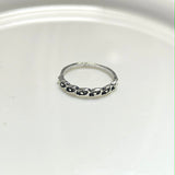 Bague Fine Vintage en Acier Inoxydable