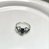 Bague Ailes Noires en Acier Inoxydable