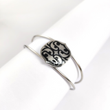 Bracelet Manchette en Acier Inoxydable Gravé