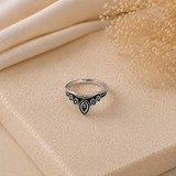 Bague Vintage Élégante en Acier Inoxydable – Style Bohème Raffiné