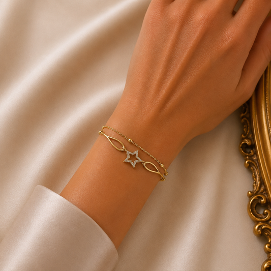 Bracelet Étoile Élégance Dorée
