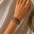 ✨ Bracelet Joncs Multiples Argentés – Élégance Intemporelle