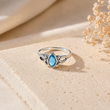 Bague Élégance Bleue – Pierre Cristal Raffinée
