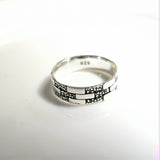 Bague Homme Argent 925 Motif Géométrique Vintage
