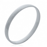 Bracelet Jonc Blanc Facetté Diamètre 65MM En Pure Céramique