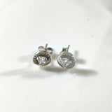 Boucles d’Oreilles Argent Zircon Halo Élégance Intemporelle