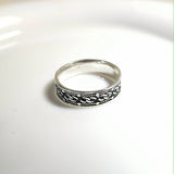 Bague Homme Argent 925 Gravure Celtique Élégante
