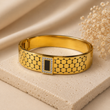 Bracelet Luxe en Acier Inoxydable – Blanc, Noir & Vert