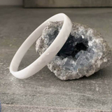 Bracelet Jonc Blanc Facetté Diamètre 65MM En Pure Céramique