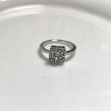 Bague Luxe Argentée en Acier – Cristal Brillant Élégant