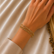 Bracelet Double Chaîne Élégance Dorée