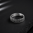 Bague Homme Argent 925 Gravure Entrelacée Élégante