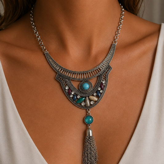 💎 Collier Bohème Prestige à Pampille