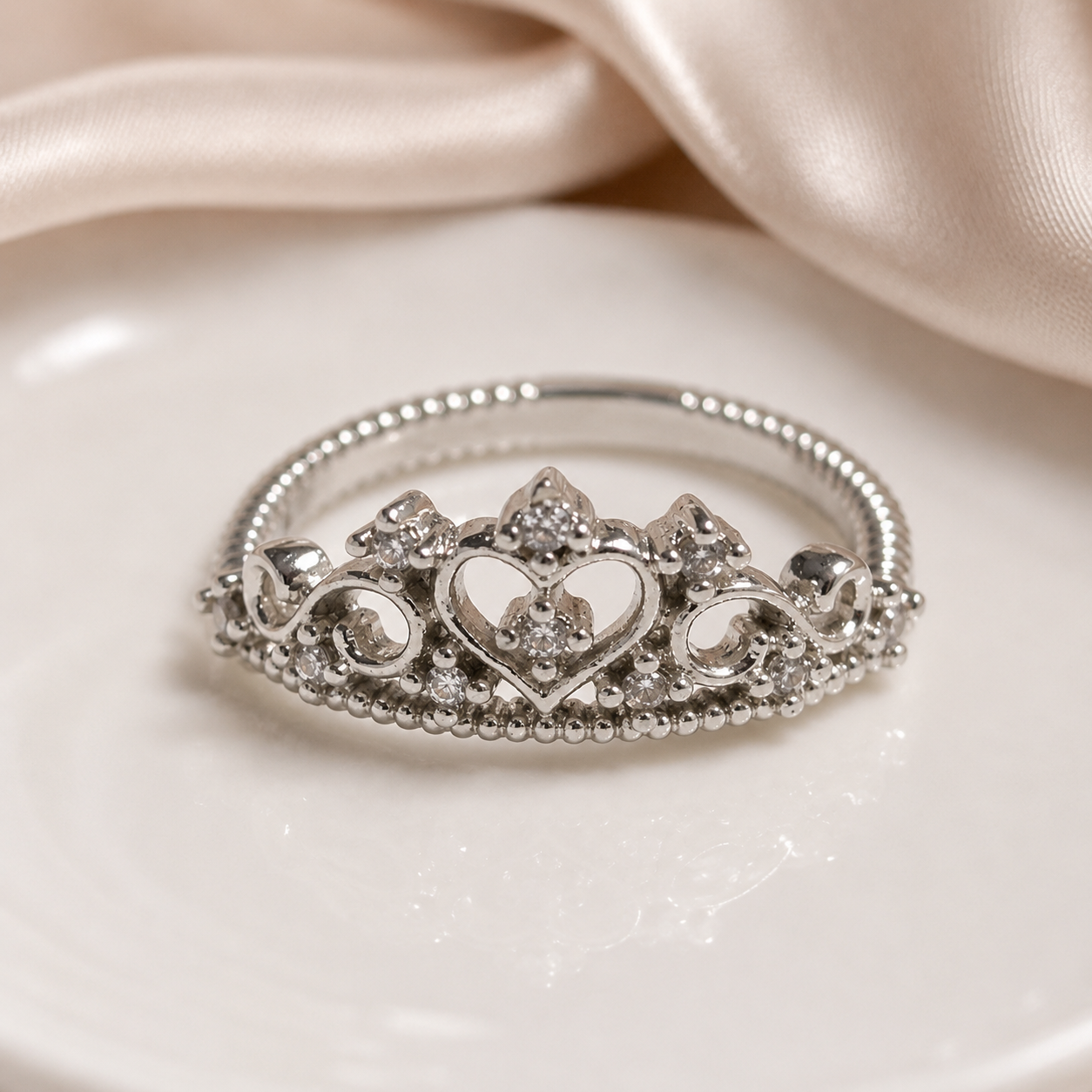 Bague Princesse Cœur Élégant ✨