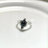 Bague Élégance Mystique en Acier Inoxydable Noir
