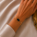 Bracelet Élégance Noire & Dorée ✨