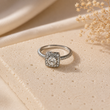 Bague Luxe Argentée en Acier – Cristal Brillant Élégant