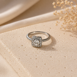 Bague Luxe Argentée en Acier – Cristal Brillant Élégant