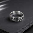 Bague Homme Argent 925 Gravure Vintage Élégante