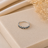 Bague Fine Vintage en Acier Inoxydable