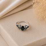 Bague Ailes Noires en Acier Inoxydable