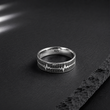 Bague Homme Argent 925 Motif Battement Moderne