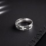 Bague Homme Argent 925 Motif Géométrique Vintage