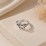 Bague Papillon en Acier Inoxydable – Élégance Fine & Moderne