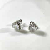 Boucles d’Oreilles Argent Trinité Éclat – Zircon Triangle Luxe