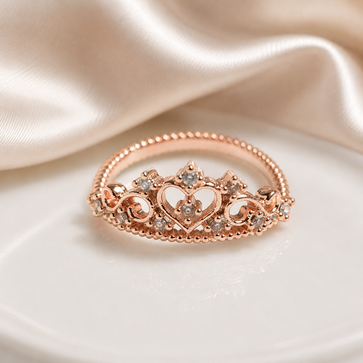 Bague Princesse Cœur Élégant ✨