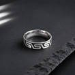 Bague Homme Argent 925 Motif Géométrique Moderne
