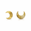 Boucles d’Oreilles Demi-Lune Texturée – Plaqué Or CN Garantie 10 Ans