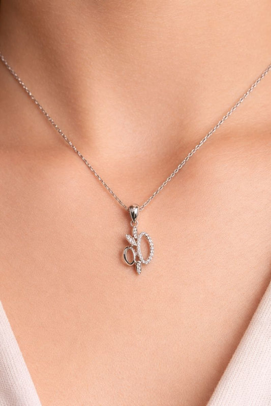 Chaîne Élégance Infinity – Argent Rhodié & Cristaux