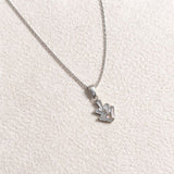 Chaîne Éclat Géométrique – Argent Rhodié & Zircons Brillants