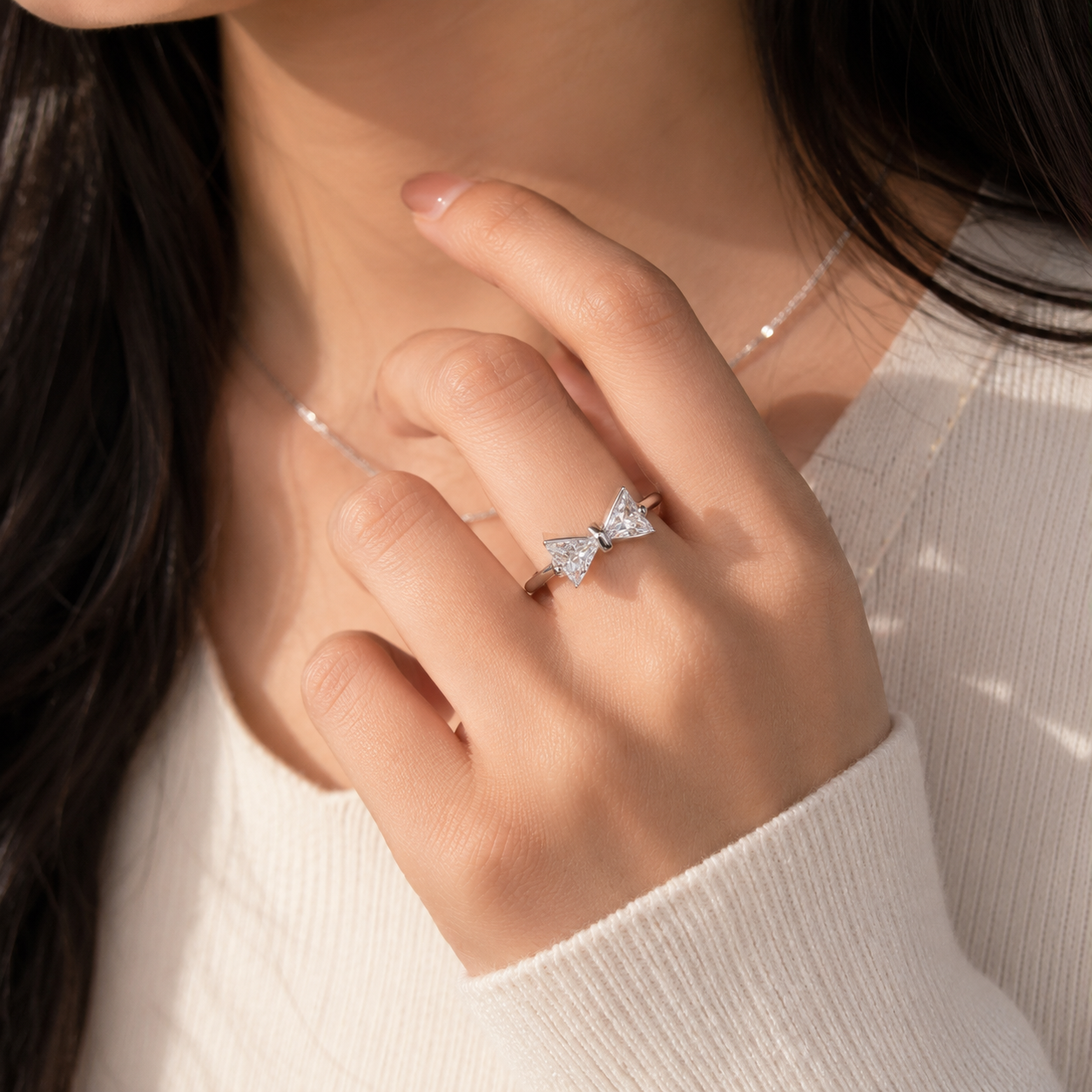 Bague Nœud Brillant ✨