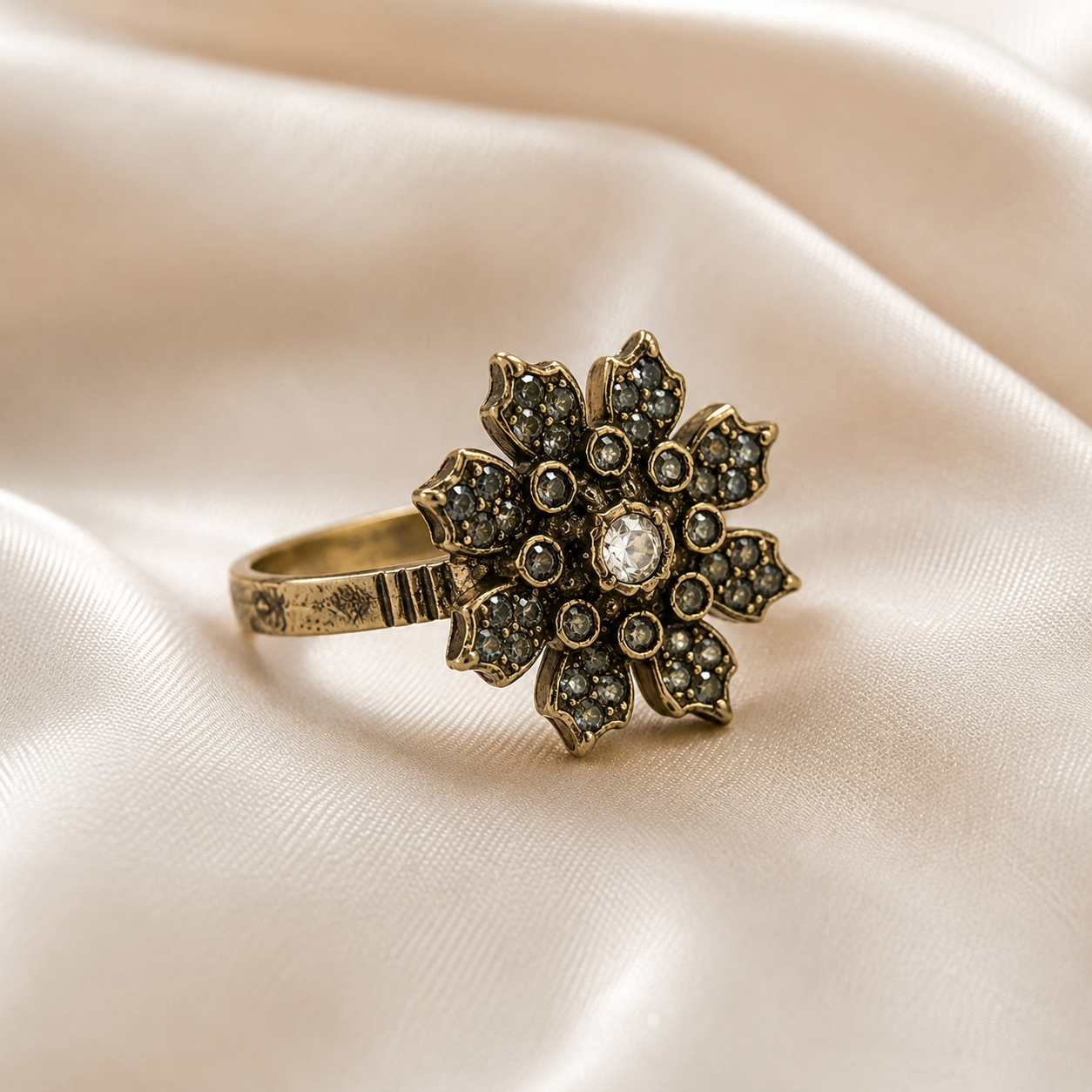 Bague Fleur Vintage Éclat Élégant ✨