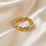 Bague En Plaqué Or CN Tressée Élégance Intemporelle ✨