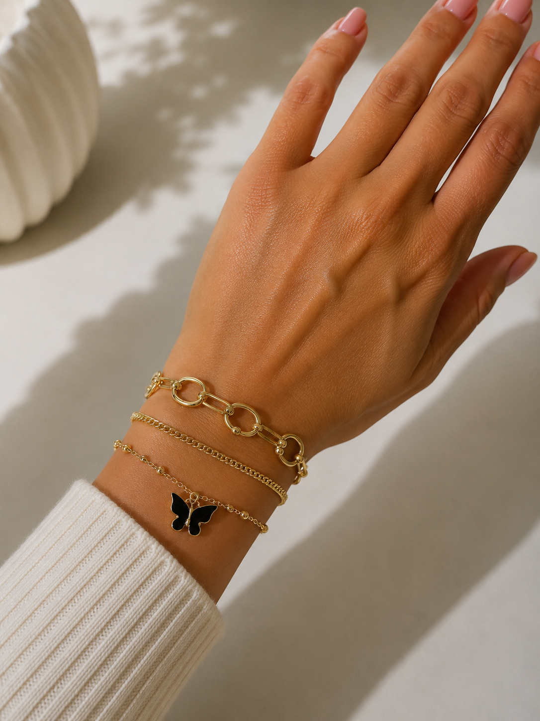 Bracelet Femme Doré avec Pendentif