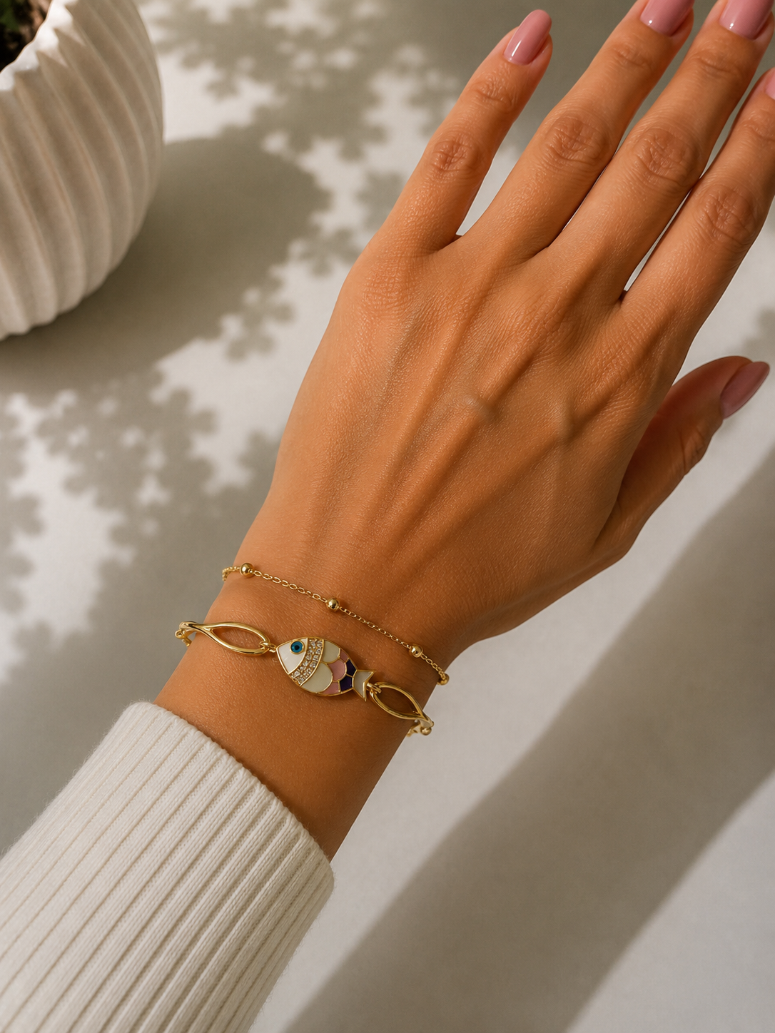 Bracelet Femme Doré avec Pendentif