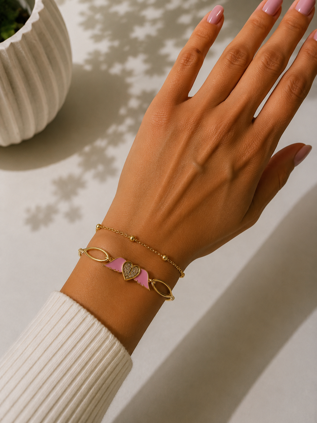 Bracelet Femme Doré avec Pendentif