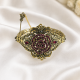 Bracelet Rose Royale en Véritable Bronze – Élégance Vintage