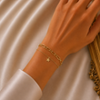 Bracelet Double Chaîne Étoile Chic
