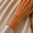 Bracelet Cœur & Perles Élégance Dorée